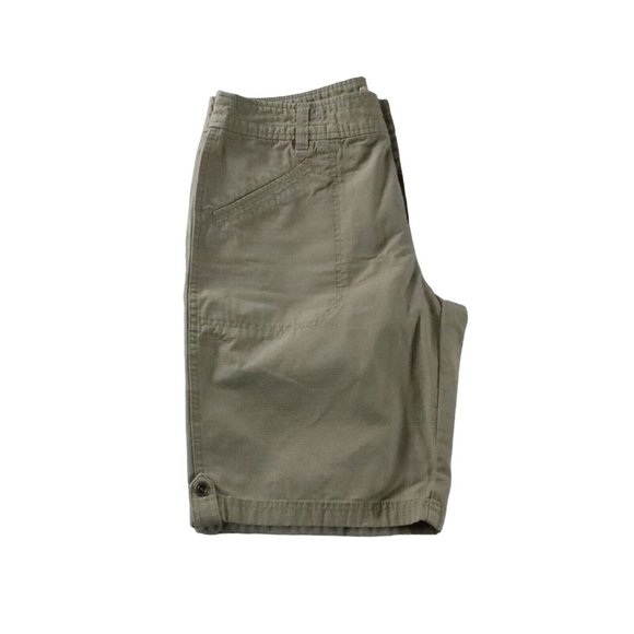 GANDER MTN. Shorts Women's Size 10 Snap Zip Closure Slash Pockets Green - Picture 6 of 11